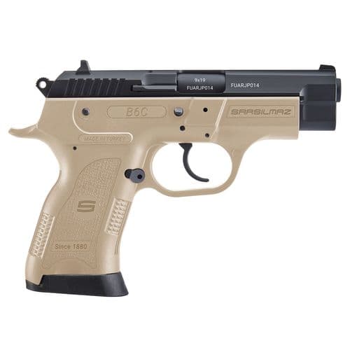 Sar USA B6C9FD B6C Compact 9mm Luger 3.80" 13+1 (2) Flat Dark Earth Polymer Frame Black Oxide Steel Slide Flat Dark Earth Polymer Grip Sar USA B6C9FD B6C Compact 9mm Luger 3.80" 13+1 (2) Flat Dark Earth Polymer Frame Black Oxide Steel Slide Flat Dark Earth Polymer Grip