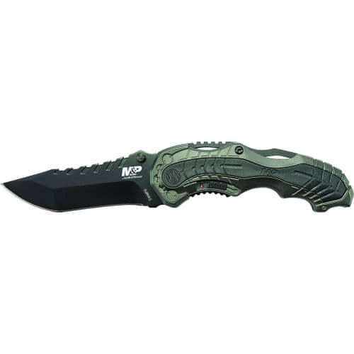 Smith & Wesson Military & Police M.A.G.I.C. Assisted Opening Liner Lock Folding Knife Clip Point Blade with Aluminum Handle Smith & Wesson Military & Police M.A.G.I.C. Assisted Opening Liner Lock Folding Knife Clip Point Blade with Aluminum Handle