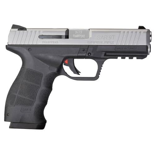 Sar USA SAR9T SAR9T 9mm Luger 4.40" 17+1 (2) Black Polymer Frame Stainless Steel Slide Black Polymer Grip Sar USA SAR9T SAR9T 9mm Luger 4.40" 17+1 (2) Black Polymer Frame Stainless Steel Slide Black Polymer Grip