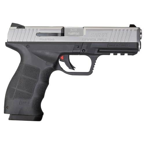 Sar USA SAR9T SAR9T 9mm Luger 4.40" 17+1 (2) Black Polymer Frame Stainless Steel Slide Black Polymer Grip Sar USA SAR9T SAR9T 9mm Luger 4.40" 17+1 (2) Black Polymer Frame Stainless Steel Slide Black Polymer Grip