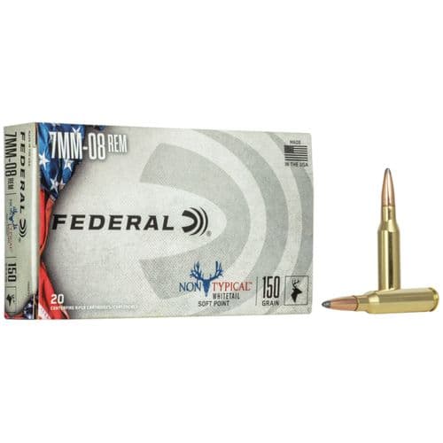 Federal 708DT1 Non-Typical 7mm-08 Rem 150 gr Non-Typical Soft Point (SP) 20 Bx/ 10 Cs Federal 708DT1 Non-Typical 7mm-08 Rem 150 gr Non-Typical Soft Point (SP) 20 Bx/ 10 Cs
