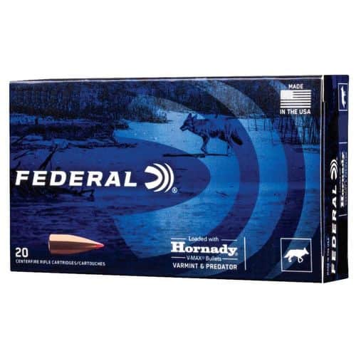 Federal V22250VM2 Varmint & Predator 22-250 Rem 55 gr Hornady V-Max (VMX) 20 Bx/ 10 Cs Federal V22250VM2 Varmint & Predator 22-250 Rem 55 gr Hornady V-Max (VMX) 20 Bx/ 10 Cs