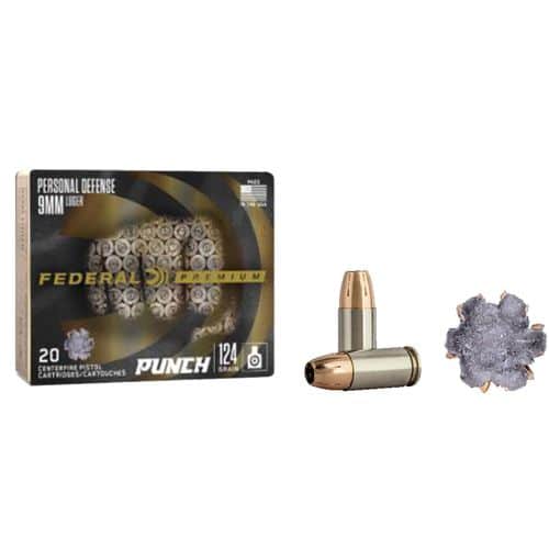 Federal PD9P1 Premium Punch 9mm Luger 124 gr Jacketed Hollow Point (JHP) 20 Bx/ 10 Cs Federal PD9P1 Premium Punch 9mm Luger 124 gr Jacketed Hollow Point (JHP) 20 Bx/ 10 Cs
