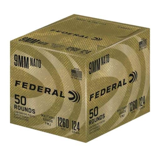 Federal C9N882 9mm Luger 124 gr Full Metal Jacket (FMJ) 50 Bx/ 10 Cs Federal C9N882 9mm Luger 124 gr Full Metal Jacket (FMJ) 50 Bx/ 10 Cs