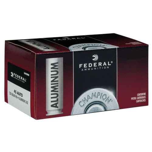 Federal CAL45230 Champion Training 45 ACP 230 gr Full Metal Jacket (FMJ) 50 Bx/ 20 Cs Federal CAL45230 Champion Training 45 ACP 230 gr Full Metal Jacket (FMJ) 50 Bx/ 20 Cs