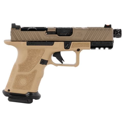 ZEV OZ9CCPTFDEBTH OZ9 Compact 9mm Luger 19+1 Flat Dark Earth Black Polymer Grip ZEV OZ9CCPTFDEBTH OZ9 Compact 9mm Luger 19+1 Flat Dark Earth Black Polymer Grip