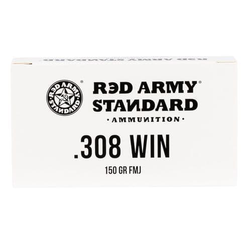 Red Army Standard AM3090 Red Army Standard 308 Win 150 gr Full Metal Jacket (FMJ) 20 Bx/ 25 Cs Red Army Standard AM3090 Red Army Standard 308 Win 150 gr Full Metal Jacket (FMJ) 20 Bx/ 25 Cs