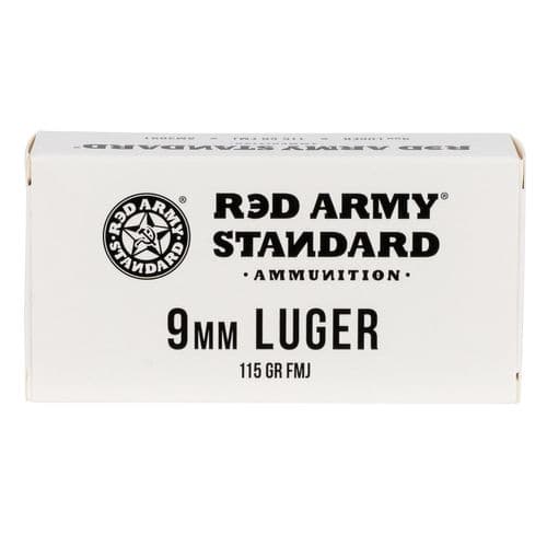 Red Army Standard AM3091 Red Army Standard 9mm Luger 115 gr Full Metal Jacket (FMJ) 50 Bx/ 20 Cs Red Army Standard AM3091 Red Army Standard 9mm Luger 115 gr Full Metal Jacket (FMJ) 50 Bx/ 20 Cs