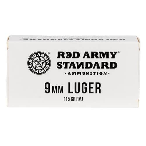 Red Army Standard AM3091 Red Army Standard 9mm Luger 115 gr Full Metal Jacket (FMJ) 50 Bx/ 20 Cs Red Army Standard AM3091 Red Army Standard 9mm Luger 115 gr Full Metal Jacket (FMJ) 50 Bx/ 20 Cs