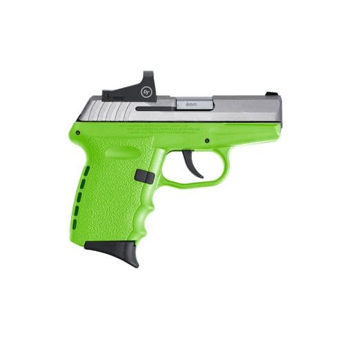 SCCY Industries CPX2TTLGRD CPX-2 RD 9mm Luger 3.10" 10+1 Stainless Steel Slide Lime Polymer Grip NMS CTS-1500 Red Dot SCCY Industries CPX2TTLGRD CPX-2 RD 9mm Luger 3.10" 10+1 Stainless Steel Slide Lime Polymer Grip NMS CTS-1500 Red Dot