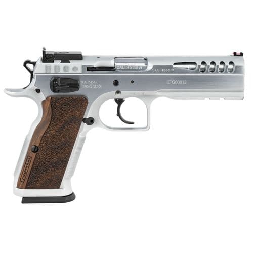 Tanfoglio IFG TF-STOCKM-40 Defiant Stock Master LG 40 S&W 4.75" 14+1 Hard Chrome Wood Grip Tanfoglio IFG TF-STOCKM-40 Defiant Stock Master LG 40 S&W 4.75" 14+1 Hard Chrome Wood Grip