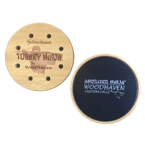 Woodhaven WH086 Anodized Ninja Friction Call Attracts Turkeys Black/Natural Aluminum/Wood Woodhaven WH086 Anodized Ninja Friction Call Attracts Turkeys Black/Natural Aluminum/Wood