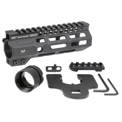 Midwest Industries MICRM6 Combat Black Hardcoat Anodized 6061-T6 Aluminum 6" Picatinny/M-LOK Midwest Industries MICRM6 Combat Black Hardcoat Anodized 6061-T6 Aluminum 6" Picatinny/M-LOK