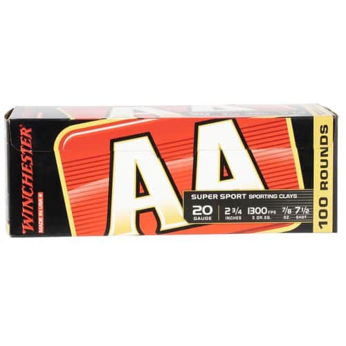 Winchester Ammo AA Sporting Clay 20 Gauge 2.75" 7/8 oz 7.5 Shot - AASC207VP Winchester Ammo AA Sporting Clay 20 Gauge 2.75" 7/8 oz 7.5 Shot - AASC207VP