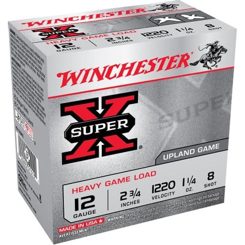 Winchester Ammo XU12HT8 Super X Heavy Game Load 12 Gauge 2.75" 1 oz 8 Shot 25 Bx/ 10 Cs Winchester Ammo XU12HT8 Super X Heavy Game Load 12 Gauge 2.75" 1 oz 8 Shot 25 Bx/ 10 Cs