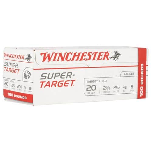 Winchester Ammo Super-Target 20 Gauge 2.75" 7/8 oz 8 Shot - TRGT208VP Winchester Ammo Super-Target 20 Gauge 2.75" 7/8 oz 8 Shot - TRGT208VP