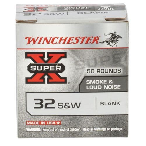 Winchester Ammo 32BL2PW Super-X Blank Rounds 32 S&W 50 Bx/ 100 Cs Winchester Ammo 32BL2PW Super-X Blank Rounds 32 S&W 50 Bx/ 100 Cs