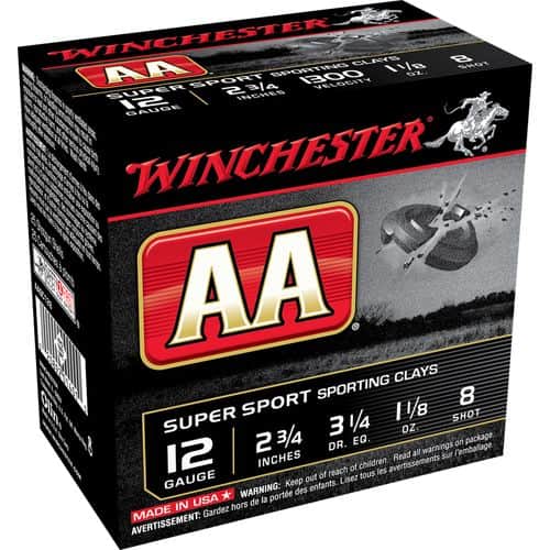 Winchester Ammo AA Sporting Clay 12 Gauge 2.75" 1 1/8 oz 8 Shot - AASC128VP Winchester Ammo AA Sporting Clay 12 Gauge 2.75" 1 1/8 oz 8 Shot - AASC128VP