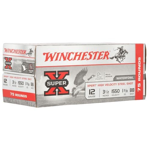 Winchester Ammo Super X Xpert High Velocity 12 Gauge 3.50" 1 3/8 oz BB Shot - WEX12LBBVP Winchester Ammo Super X Xpert High Velocity 12 Gauge 3.50" 1 3/8 oz BB Shot - WEX12LBBVP