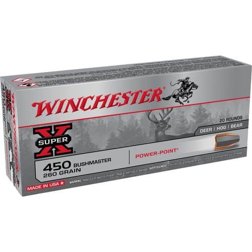 Winchester Ammo Super X 450 Bushmaster 260 gr Power-Point (PP) - X4501 Winchester Ammo Super X 450 Bushmaster 260 gr Power-Point (PP) - X4501