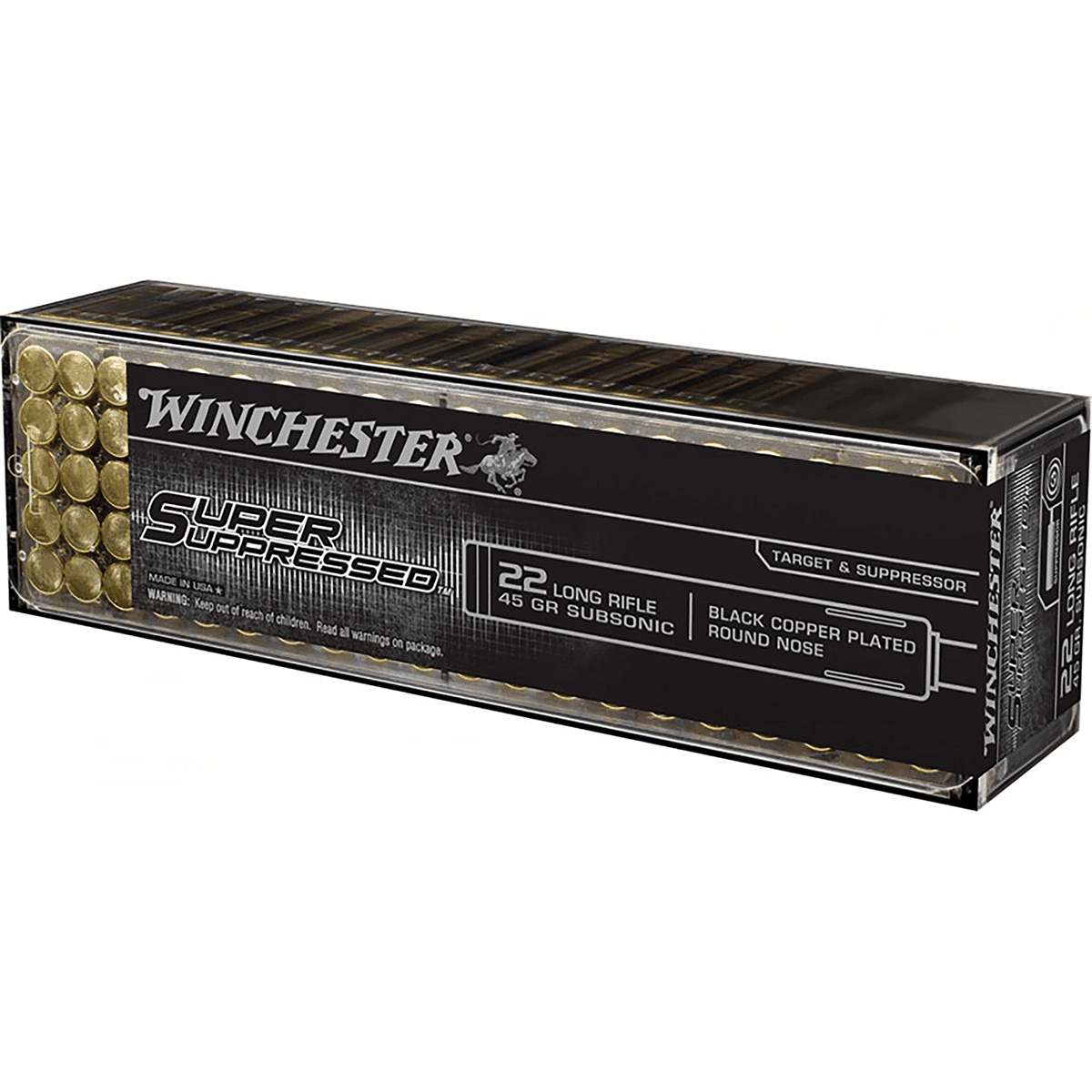 Winchester Ammo Super Suppressed 22 LR 40 gr Lead Hollow Point (LHP) - SUP22LRHP Winchester Ammo Super Suppressed 22 LR 40 gr Lead Hollow Point (LHP) - SUP22LRHP