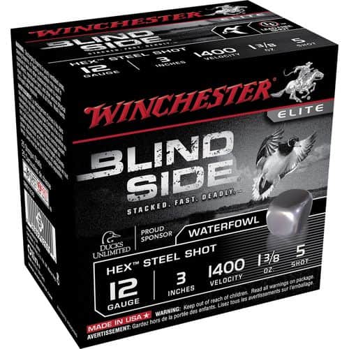 Winchester Ammo SBS1235 Blindside 12 Gauge 3" 1 3/8 oz 5 Shot 25 Bx/ 10 Cs Winchester Ammo SBS1235 Blindside 12 Gauge 3" 1 3/8 oz 5 Shot 25 Bx/ 10 Cs