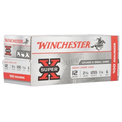 Winchester Ammo XU12H6VP Super X Heavy Game Load 12 Gauge 2.75" 1 1/8 oz 6 Shot 100 Bx/ 2 Cs (Value Pack) Winchester Ammo XU12H6VP Super X Heavy Game Load 12 Gauge 2.75" 1 1/8 oz 6 Shot 100 Bx/ 2 Cs (Value Pack)