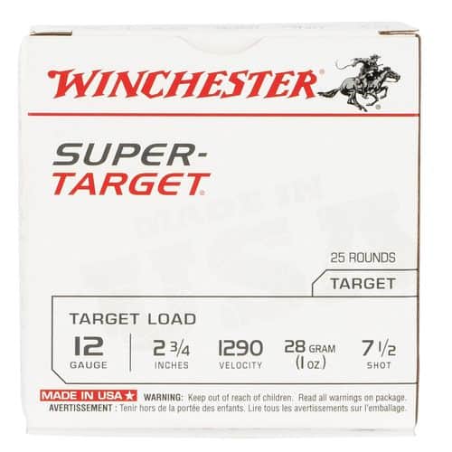 Winchester Ammo Super-Target Light Target 12 Gauge 2.75" 1 oz 7.5 Shot - TRGT12907 Winchester Ammo Super-Target Light Target 12 Gauge 2.75" 1 oz 7.5 Shot - TRGT12907