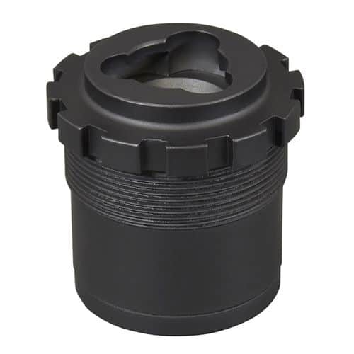 Yankee Hill 2045 3-Lug Adapter Assembly 1-3/8"-24 tpi Aluminum/Stainless Steel Matte Black Yankee Hill 2045 3-Lug Adapter Assembly 1-3/8"-24 tpi Aluminum/Stainless Steel Matte Black