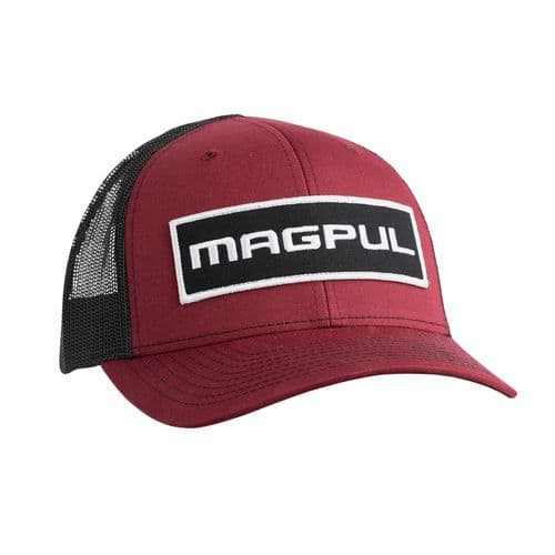 Magpul MAG1104-604 Wordmark Patch Trucker Hat Black/Red Adjustable Snapback OSFA Structured Magpul MAG1104-604 Wordmark Patch Trucker Hat Black/Red Adjustable Snapback OSFA Structured