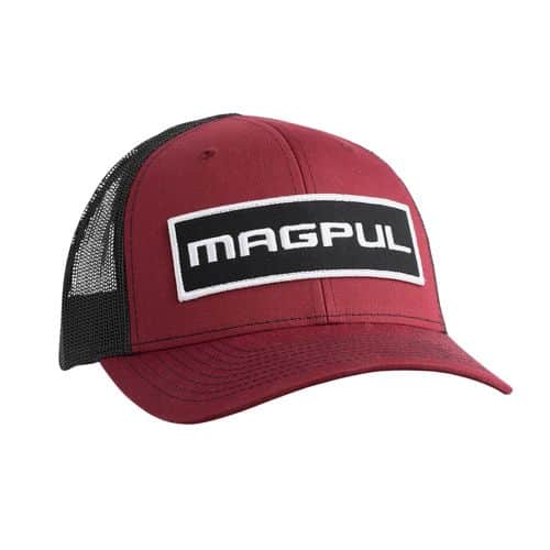 Magpul MAG1104-604 Wordmark Patch Trucker Hat Black/Red Adjustable Snapback OSFA Structured Magpul MAG1104-604 Wordmark Patch Trucker Hat Black/Red Adjustable Snapback OSFA Structured