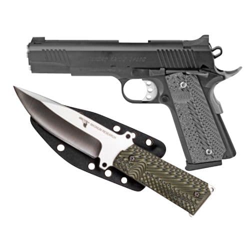 Magnum Research DE1911G10K 1911 G 10mm Auto 5.01" 8+1 Matte Black Carbon Steel Frame & Slide Black & Gray G10 Grip Includes Knife Magnum Research DE1911G10K 1911 G 10mm Auto 5.01" 8+1 Matte Black Carbon Steel Frame & Slide Black & Gray G10 Grip Includes Knife