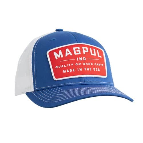 Magpul MAG1102-423 Go Bang Trucker Hat Blue/White Adjustable Snapback OSFA Structured Magpul MAG1102-423 Go Bang Trucker Hat Blue/White Adjustable Snapback OSFA Structured
