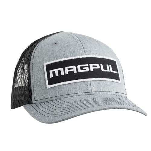 Magpul MAG1104-032 Wordmark Patch Trucker Hat Heather Gray/Black Adjustable Snapback OSFA Structured Magpul MAG1104-032 Wordmark Patch Trucker Hat Heather Gray/Black Adjustable Snapback OSFA Structured