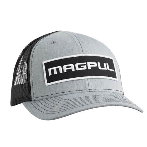 Magpul MAG1104-032 Wordmark Patch Trucker Hat Heather Gray/Black Adjustable Snapback OSFA Structured Magpul MAG1104-032 Wordmark Patch Trucker Hat Heather Gray/Black Adjustable Snapback OSFA Structured