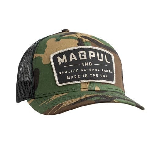 Magpul MAG1102-964 Go Bang Trucker Hat Woodland Adjustable Snapback OSFA Structured Magpul MAG1102-964 Go Bang Trucker Hat Woodland Adjustable Snapback OSFA Structured