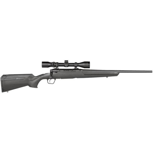 Savage Arms Axis XP Compact 6.5 Creedmoor 4+1 Cap 20" Matte Black Rec/Barrel Matte Black Stock Right Hand Includes Weaver 3-9x40mm Scope Savage Arms Axis XP Compact 6.5 Creedmoor 4+1 Cap 20" Matte Black Rec/Barrel Matte Black Stock Right Hand Includes Weaver 3-9x40mm Scope