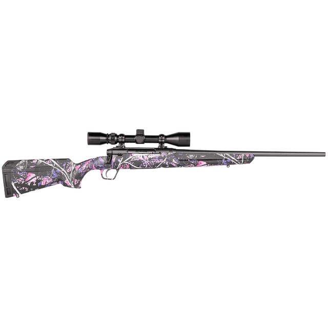 Savage Arms 57476 Axis XP Compact 6.5 Creedmoor 4+1 Cap 20" Matte Black Rec/Barrel Muddy Girl Camo Stock Right Hand Includes Weaver 3-9x40mm Scope Savage Arms 57476 Axis XP Compact 6.5 Creedmoor 4+1 Cap 20" Matte Black Rec/Barrel Muddy Girl Camo Stock Right Hand Includes Weaver 3-9x40mm Scope