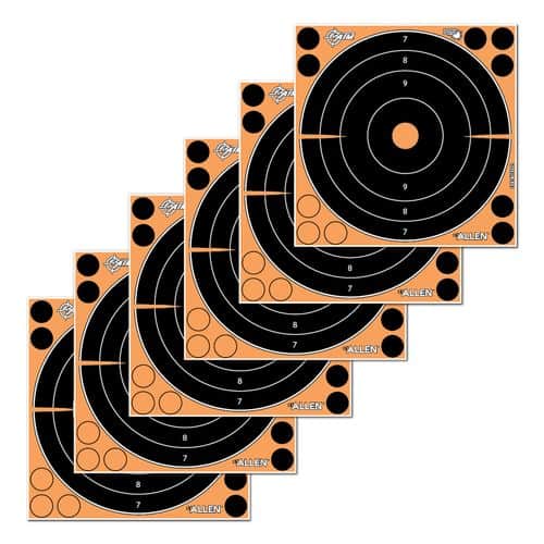 EZ-Aim 15316 Adhesive Target Splash Self-Adhesive Paper 8" x 8" Bullseye Orange Target Paper w/Black Target 6 Per Pack EZ-Aim 15316 Adhesive Target Splash Self-Adhesive Paper 8" x 8" Bullseye Orange Target Paper w/Black Target 6 Per Pack