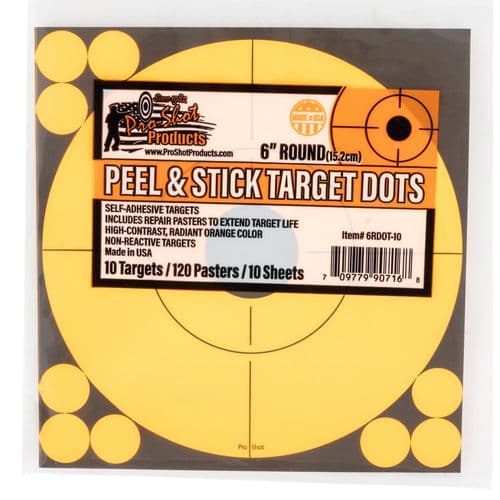 Pro-Shot 6RDOT-10 Peel & Stick Target Dots 6" Orange 10 Per Pack Pro-Shot 6RDOT-10 Peel & Stick Target Dots 6" Orange 10 Per Pack