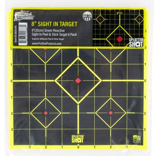 Pro-Shot 8SI-GREEN-6PK Splatter Sight-In Diamond Self-Adhesive Adhesive Paper Target 8" 6 Per Pack Pro-Shot 8SI-GREEN-6PK Splatter Sight-In Diamond Self-Adhesive Adhesive Paper Target 8" 6 Per Pack