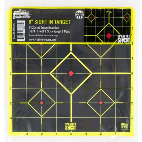 Pro-Shot 8SI-GREEN-6PK Splatter Sight-In Diamond Self-Adhesive Adhesive Paper Target 8" 6 Per Pack Pro-Shot 8SI-GREEN-6PK Splatter Sight-In Diamond Self-Adhesive Adhesive Paper Target 8" 6 Per Pack