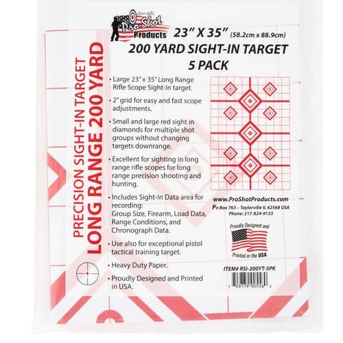 Pro-Shot RSI-200YT-5PK Rifle Sight-In Diamond Paper Target 23" x 35" 5 Per Pack Pro-Shot RSI-200YT-5PK Rifle Sight-In Diamond Paper Target 23" x 35" 5 Per Pack