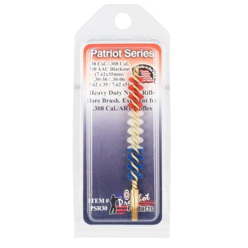 Pro-Shot PSR30 Rifle Bore Brush Patriot .30 Cal Brass Core Nylon Bristle (Red, White, Blue) Pro-Shot PSR30 Rifle Bore Brush Patriot .30 Cal Brass Core Nylon Bristle (Red, White, Blue)