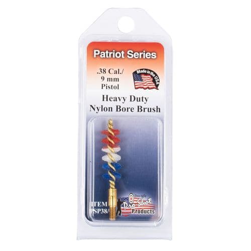 Pro-Shot PSP38/9 Pistol Bore Brush Patriot .38,9mm Brass Core Nylon Bristle (Red, White, Blue) Pro-Shot PSP38/9 Pistol Bore Brush Patriot .38,9mm Brass Core Nylon Bristle (Red, White, Blue)
