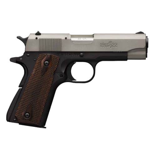 Browning 051879490 1911-22 A1 Compact *CA Compliant 22 LR 4.25" 10+1 Black Anodized Gray Anodized Aluminum Slide Diamondwood Walnut Grip 2 Browning 051879490 1911-22 A1 Compact *CA Compliant 22 LR 4.25" 10+1 Black Anodized Gray Anodized Aluminum Slide Diamondwood Walnut Grip 2