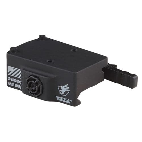 American Defense Mfg ADRMRRHSTDTL Trijicon RMR Mount Black Hardcoat Anodized Picatinny Rail Low Mount Height 0.46" Mount Height Aluminum American Defense Mfg ADRMRRHSTDTL Trijicon RMR Mount Black Hardcoat Anodized Picatinny Rail Low Mount Height 0.46" Mount Height Aluminum