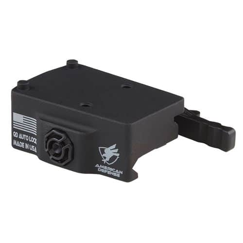 American Defense Mfg ADRMRRHSTDTL Trijicon RMR Mount Black Hardcoat Anodized Picatinny Rail Low Mount Height 0.46" Mount Height Aluminum American Defense Mfg ADRMRRHSTDTL Trijicon RMR Mount Black Hardcoat Anodized Picatinny Rail Low Mount Height 0.46" Mount Height Aluminum