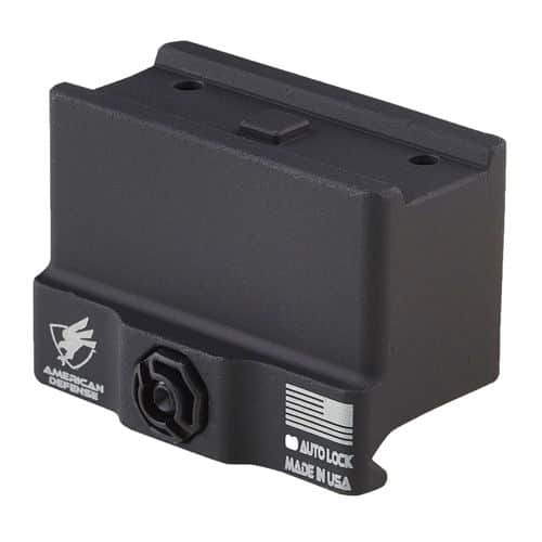 American Defense Mfg ADT111STDTL Aimpoint T1 Micro Mount Black Hardcoat Anodized Lower 1/3 Co-Witness Aluminum American Defense Mfg ADT111STDTL Aimpoint T1 Micro Mount Black Hardcoat Anodized Lower 1/3 Co-Witness Aluminum