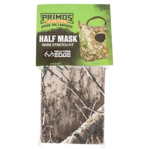 Primos PS6667 Stretch Fit Realtree Edge Neoprene 1/2 Face Mask OSFA Primos PS6667 Stretch Fit Realtree Edge Neoprene 1/2 Face Mask OSFA